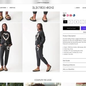 ELECTRIC & ROSE HEART JOGGERS/NWOT